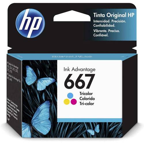 HP · Cartucho de tinta original tricolor 667 (2 ml)