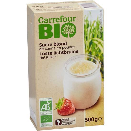 Carrefour Bio - Sucre blond de canne en poudre