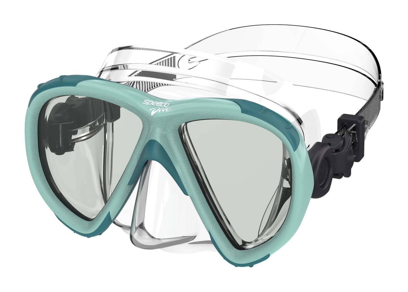 Speedo Adult Explorer Dive Mask, Isla Sea-Grey