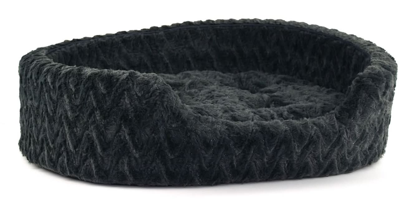 Bailey & Bella Plush Bolster Bed Grey, Large