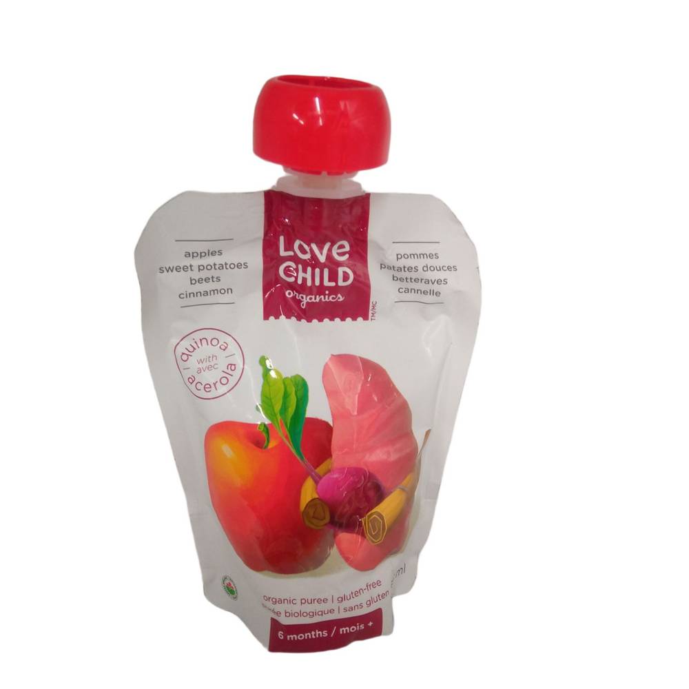 Love Child Organics Apples, Sweet Potatoes, Beets & Cinnamon Puree (128 ml)