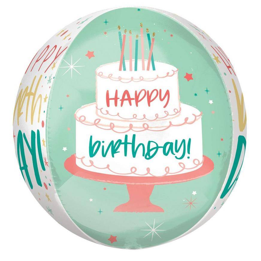 Uninflated Happy Cake Day Birthday Balloon, 16in - Orbz
