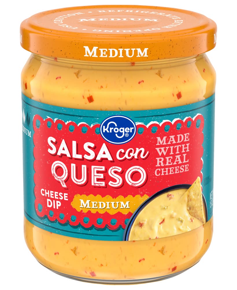 Kroger Cheese Dip, Salsa Con Queso, Medium (15 oz)