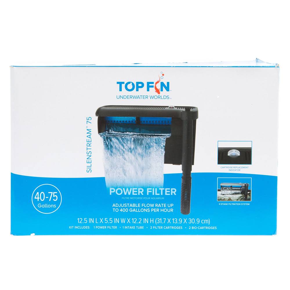 Top Fin® Silenstream™ Power Filter (Color: Assorted, Size: 75 Gal)