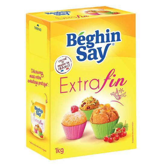 Beghin Say Sucre extra-fin en poudre (très fluide) 1 kg