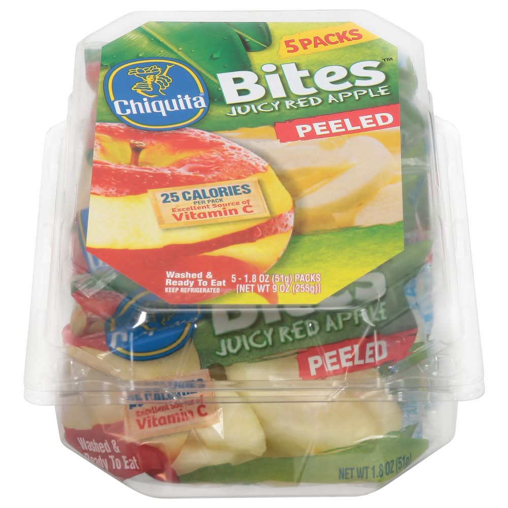 Chiquita Bites Peeled Juicy Red Apple (9 oz, 5 ct)