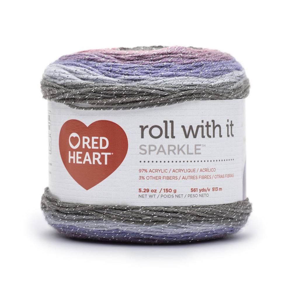 Yarnspirations Roll With It Sparkle Yarn Grey Whisper Delivery Near Me
