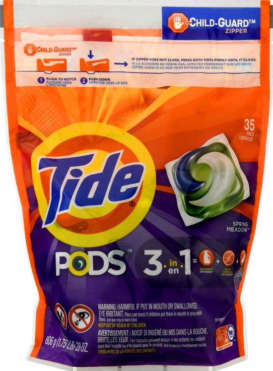 Tide 3 in 1 Spring Meadow Detergent Pods (35 ct)