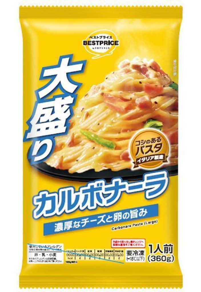 トップバリュ ベストプライス 大盛りカルボナーラ (360g)