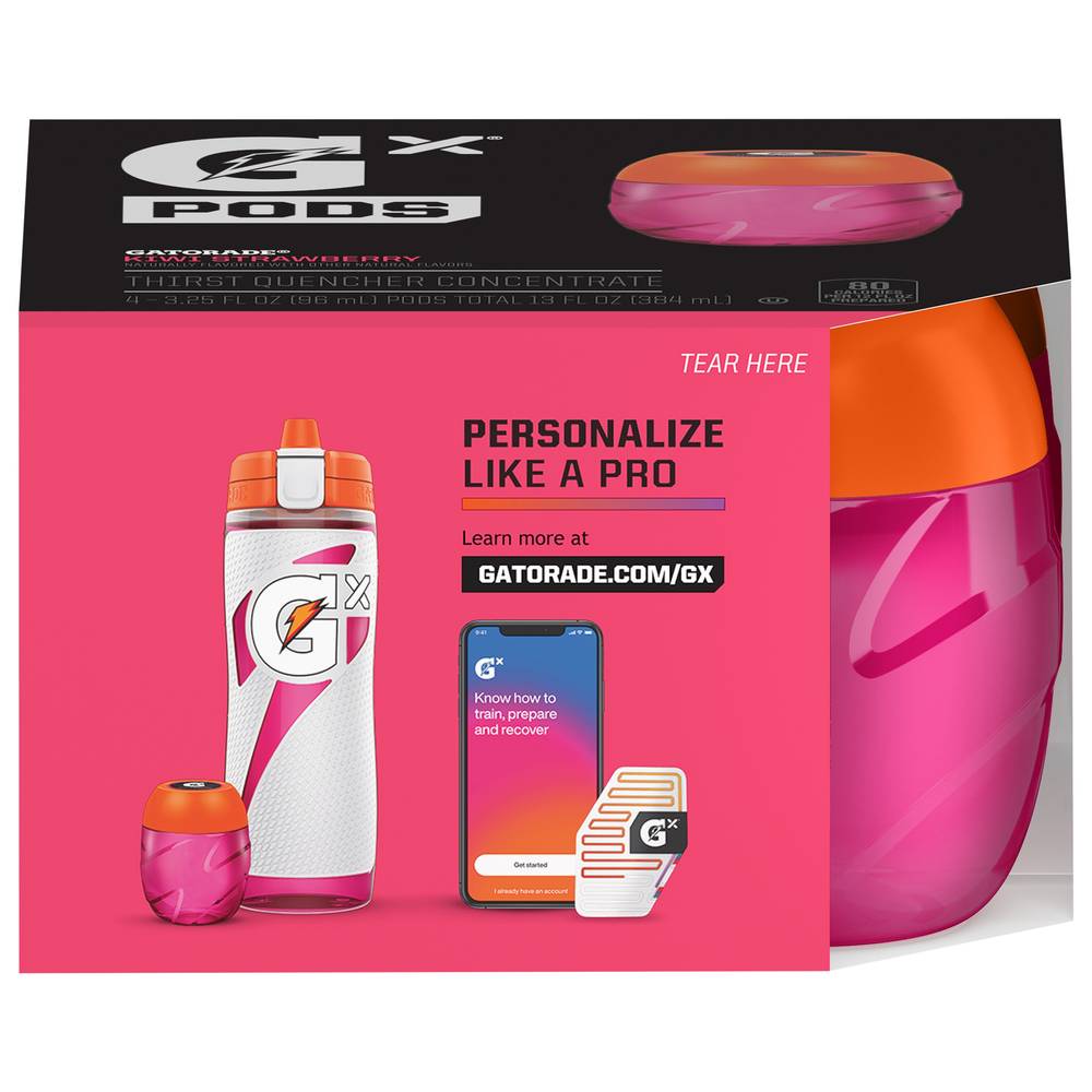 Gatorade Gx Pods Thirst Quencher Concentrate Pods, Kiwi- Strawberry (4 x 3.25 fl oz)