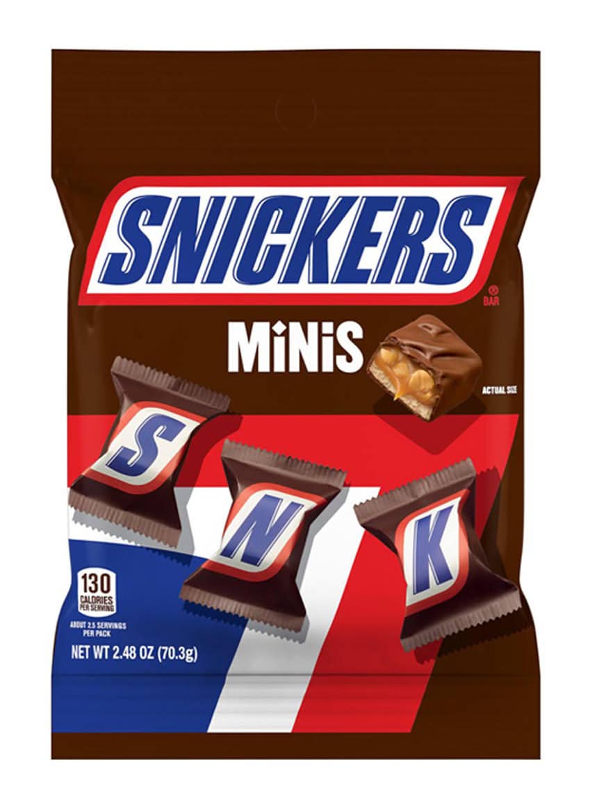 Snickers Minis Milk Chocolate Loaded With Peanuts Caramel & Nougat (2.48 oz)