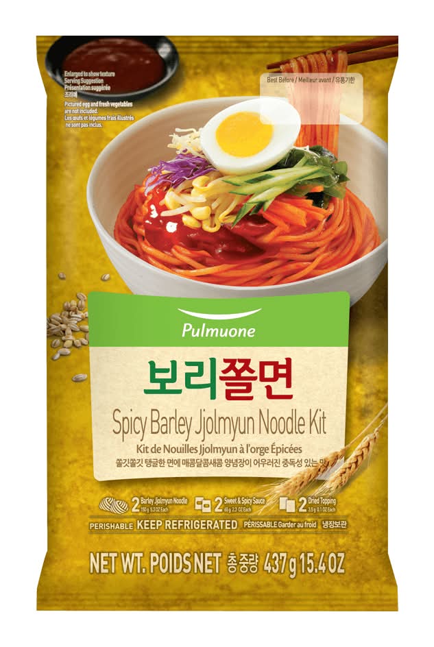 Pulmuone spicy barley jjolmyun noodle kit
