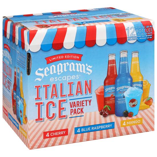 Seagram's Escapes Aloha Ice Premium Malt Beverage Variety pack Beer (12 ct, 134.4 fl oz)