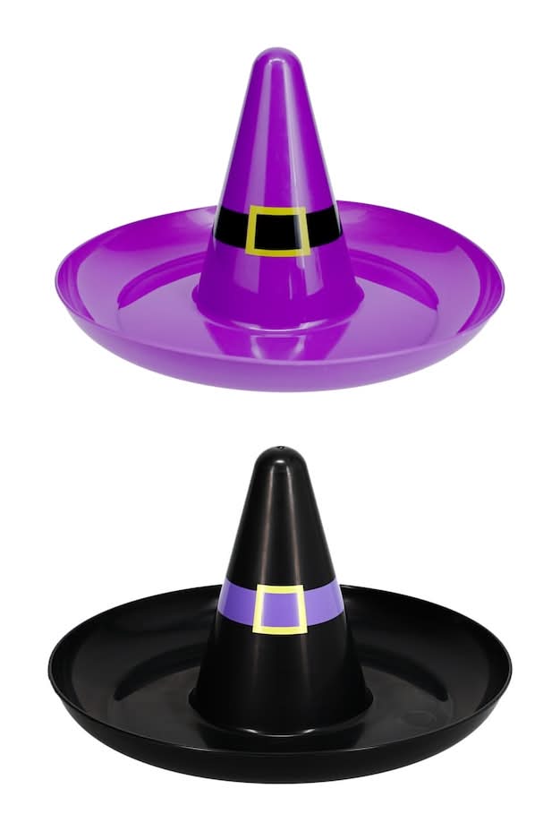 Halloween-themed Witch Hat Round Tray, Assorted Colors, 1-ct.