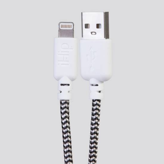 Ihip Cute Lightening Cable (10'/black/white)