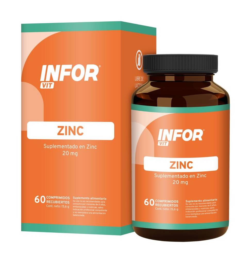 Infor Vit Zinc 20mg 60 Comprimidos Recubiertos