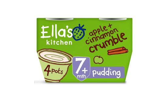 Ella's Kitchen Organic Apple and Cinnamon Crumble Baby Dessert Pot Multipack 7+ Months 4pk