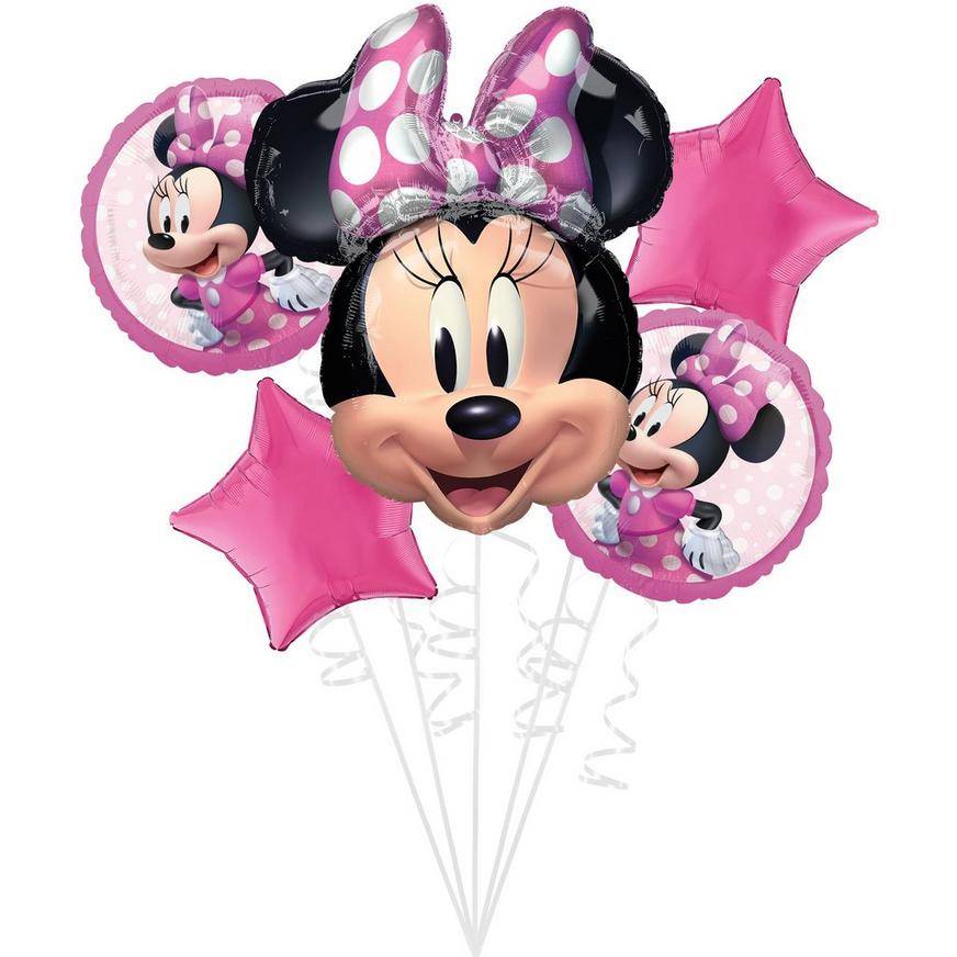 Party City Uninflated Minnie Mouse Forever Foil Balloon Bouquet