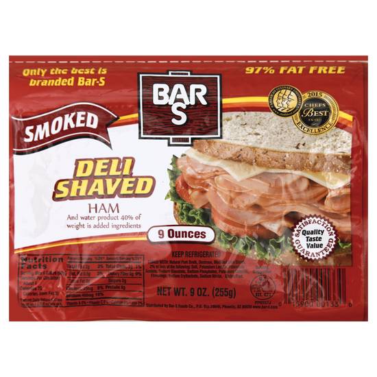 Bar S Deli Shaved Smoked Ham (9 oz)