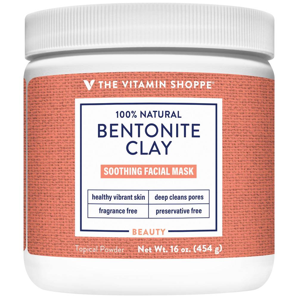 The Vitamin Shoppe 100% Natural Bentonite Clay Soothing Facial Mask