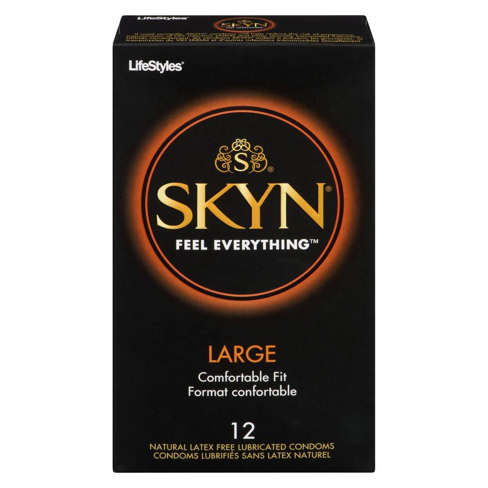 Skyn Comfortable Fit Condoms, Large (12 ct)