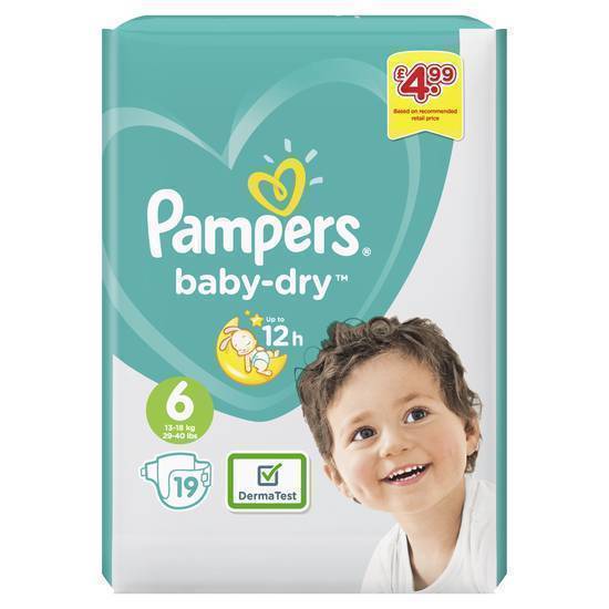 Pampers B/Drytaped S6 Pm4.99 4 X 19 S