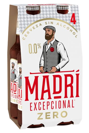 Madrí Excepcional Premium Lager Beer (4 x 330ml)