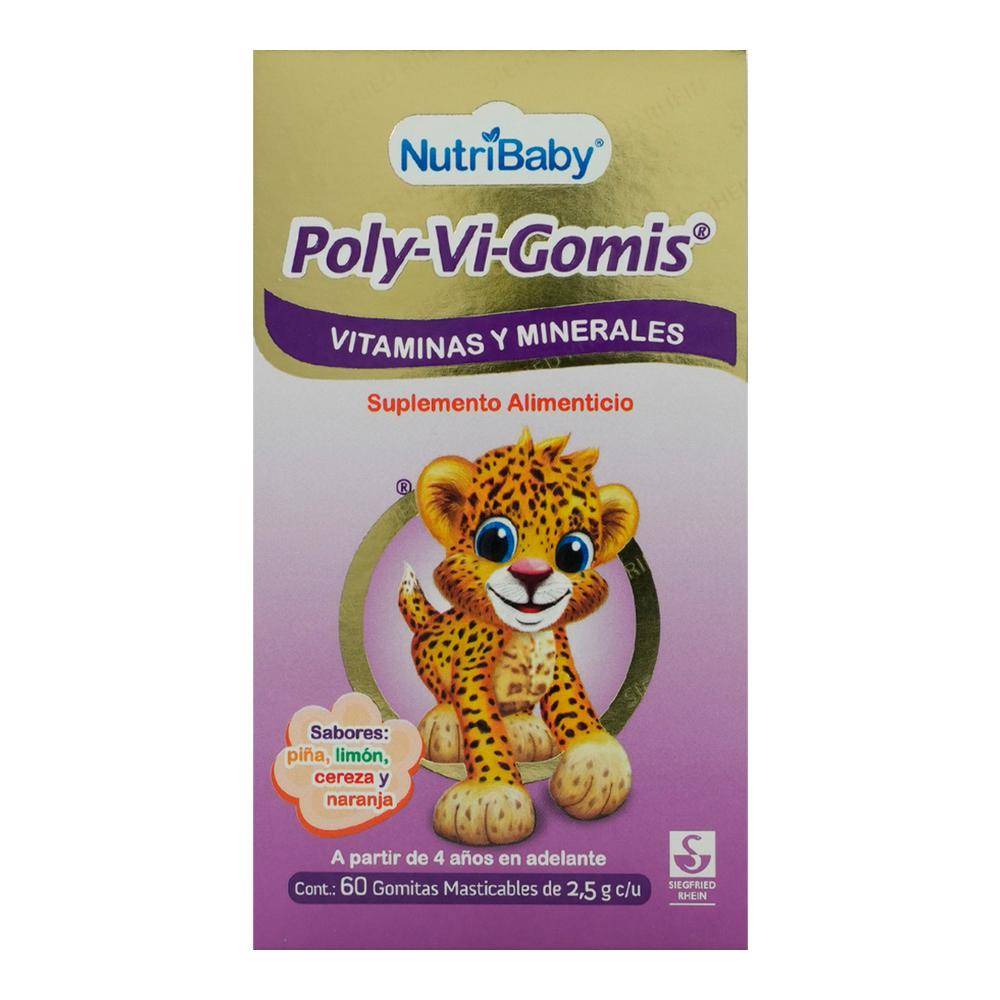 Siegfried rhein poly-vi-gomis vitaminas infantiles (bote 60 piezas)
