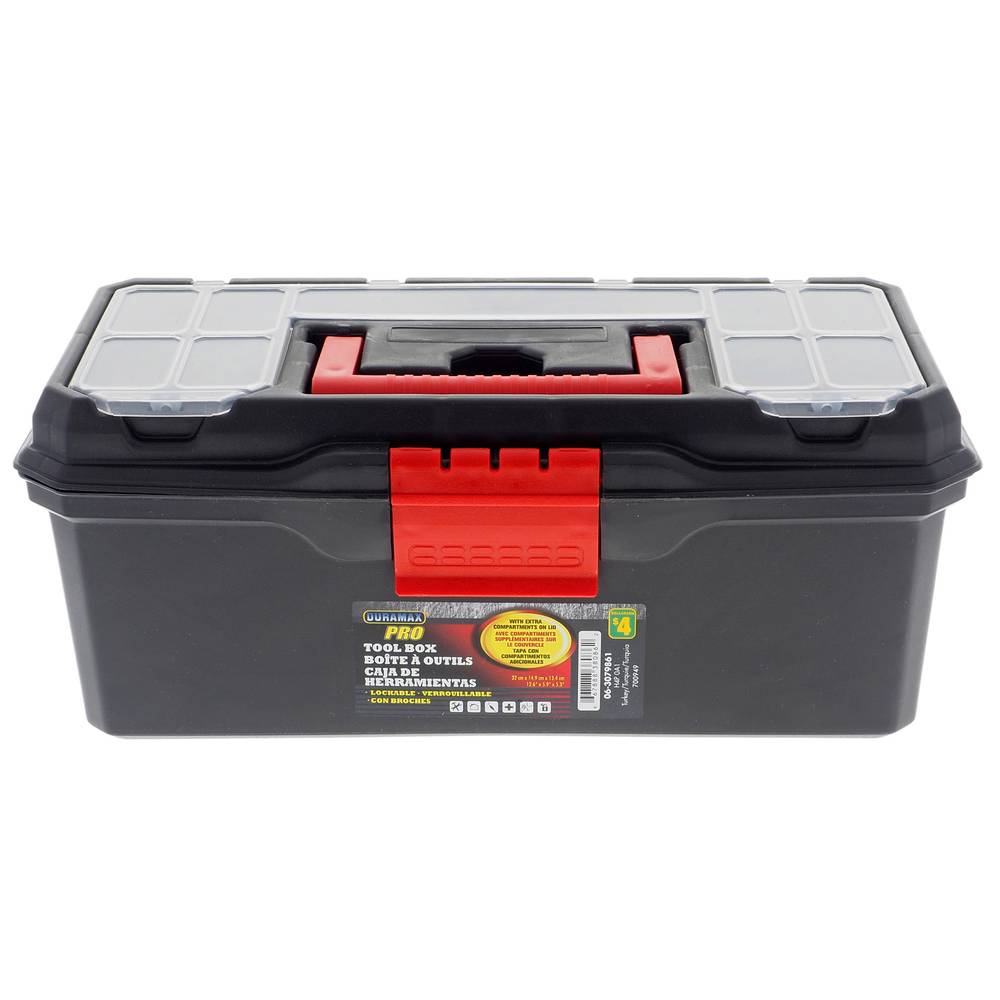 Duramax Plastic Toolbox With Lid Organizer