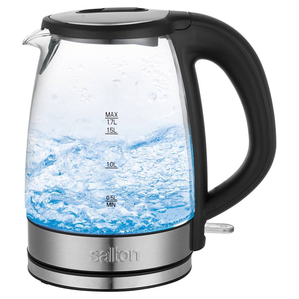 Salton Bouilloire En Verre Électrique Sans Fil 1.7 L - Cordless Electric Glass Kettle 1.7 L