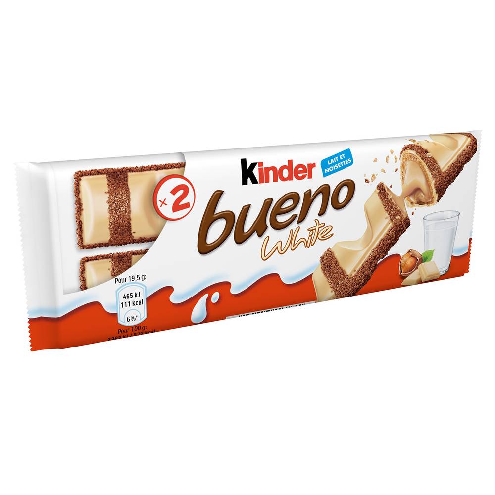 Kinder - Gaufrettes enrobées de chocolat blanc