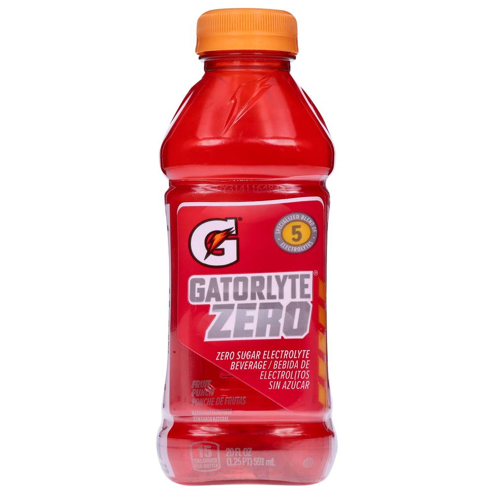 Gatorade Zero Sugar Electrolyte Beverage (20 fl oz) (fruit punch)