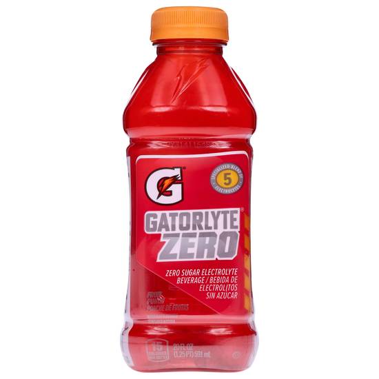 Gatorlyte Zero Zero Sugar Electrolyte Beverage Sports Drink (20 fl oz) (fruit punch)