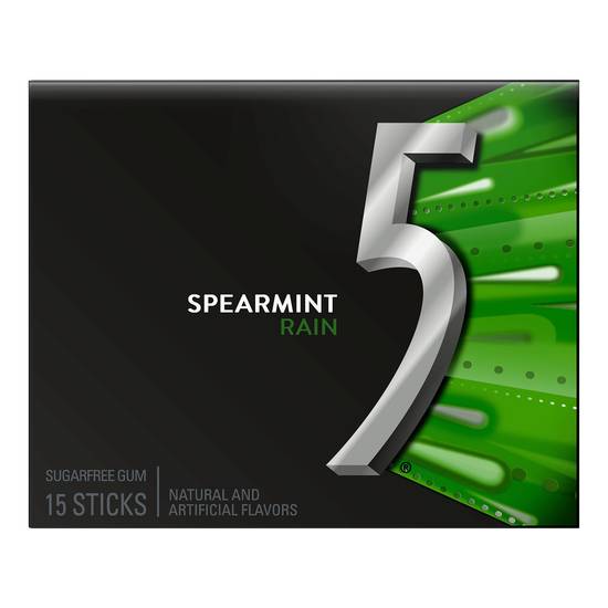 5 Spearmint Rain Gum 15ct