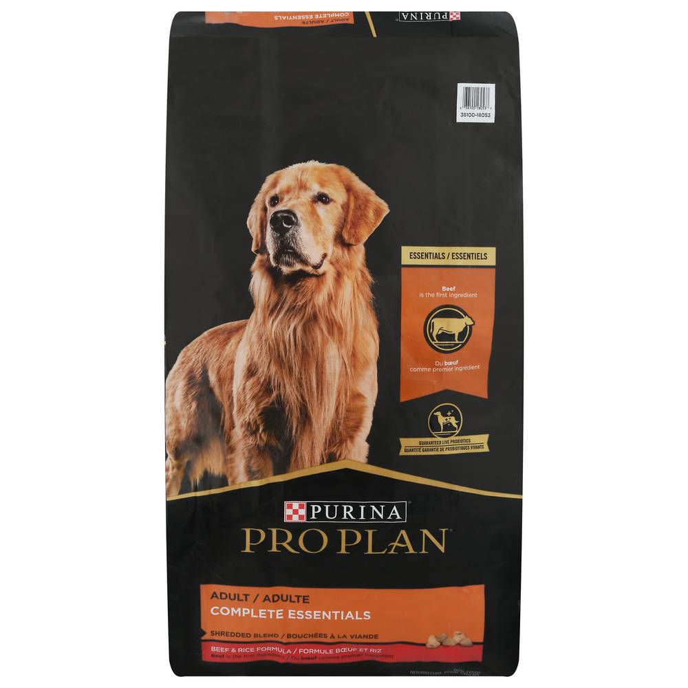 Purina Pro Plan Savor Shredded Blend Beef & Rice Formula With Probiotics Dry Dog Food (47 lbs)