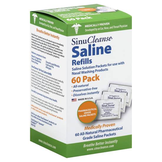 Sinucleanse Saline Refills For Nasal Washing Use (60 ct)