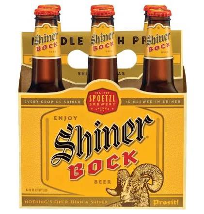 SHINER BOCK, 6PACK-12OZ BOTTLE (4.60% ABV)