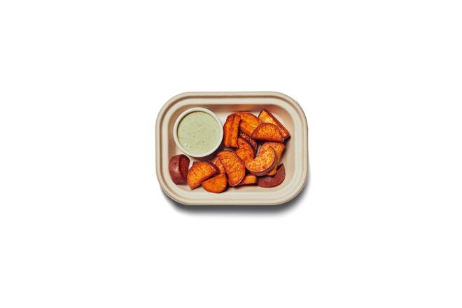 Roasted Sweet Potatoes + Green Goddess Ranch