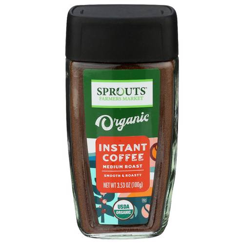 Sprouts Organic Medium Roast Instant Coffee Jar