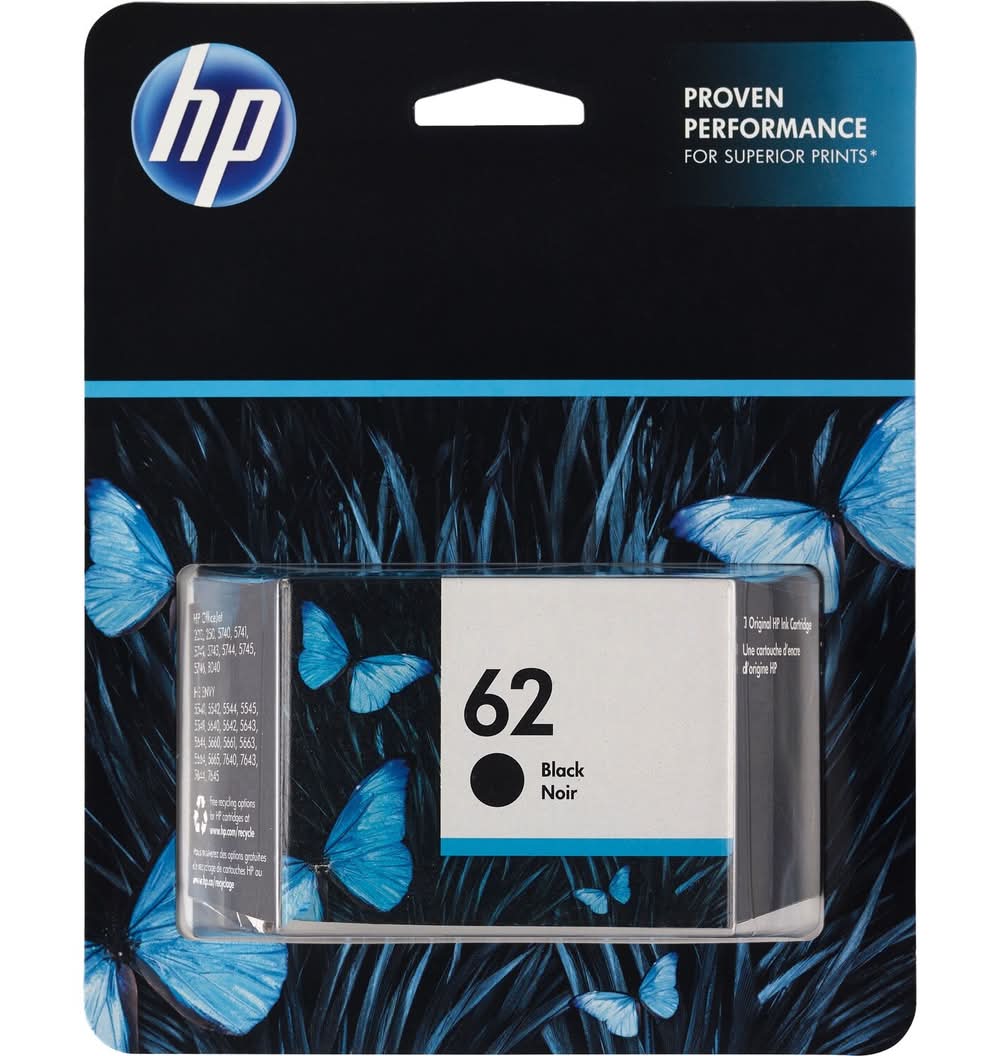 HP Black 62 C2p04an Ink Cartridge (0.32 oz)