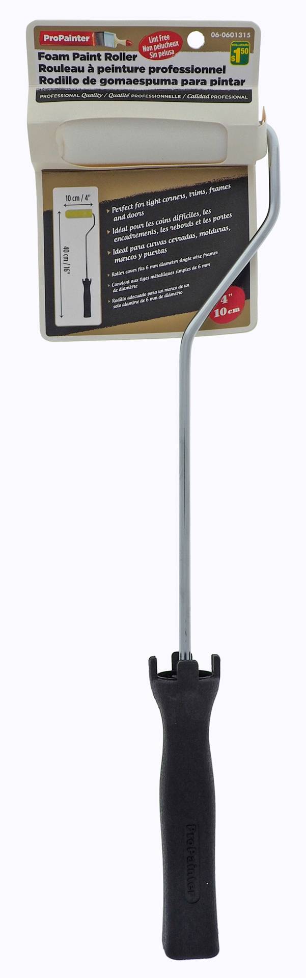 Propainter Foam Paint Roller With Long Handle, 10x40 cm