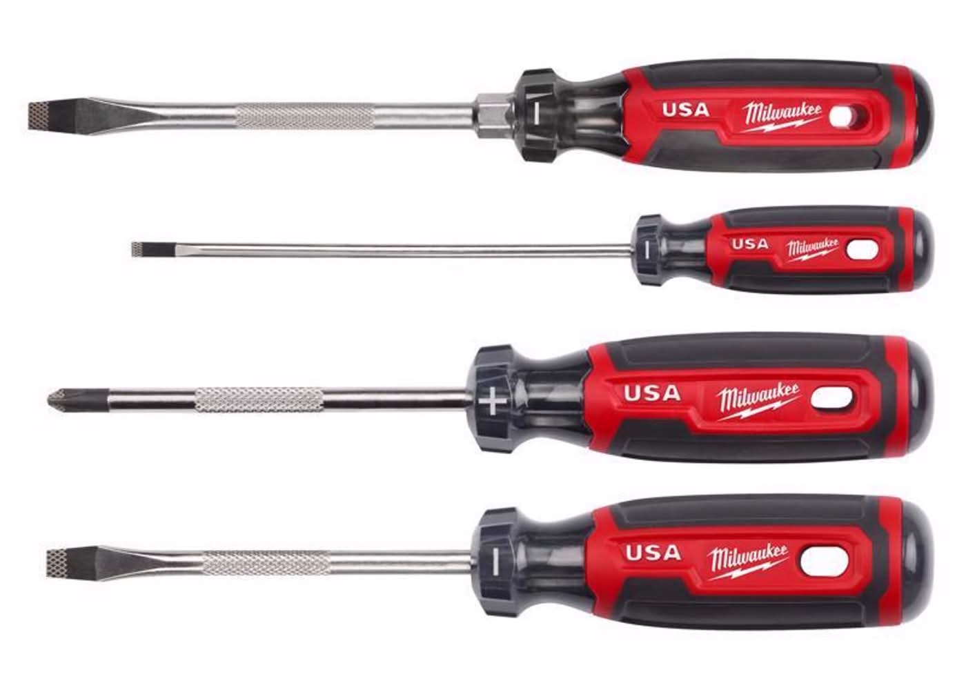 Milwaukee Phillips & Slotted Screwdriver Set 4 Pc