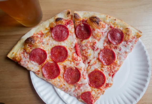 2 slices with pepperoni