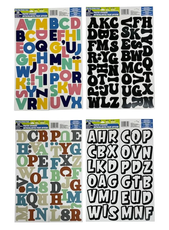 Peel & Stick Alphabet Stickers