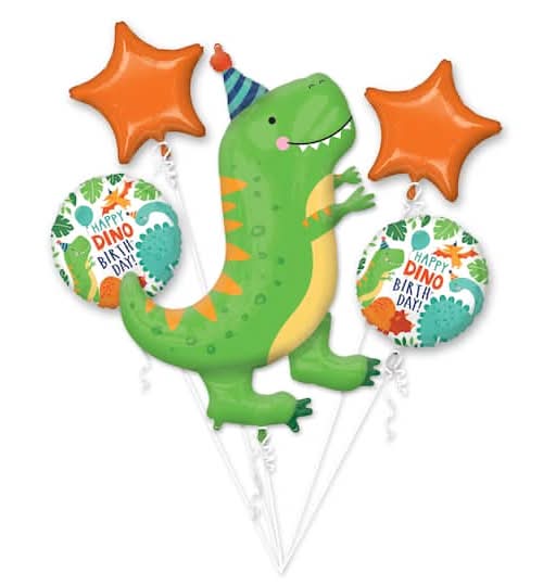 Inflated Dino Mite Birthday Balloon Bouquet (6 ct)