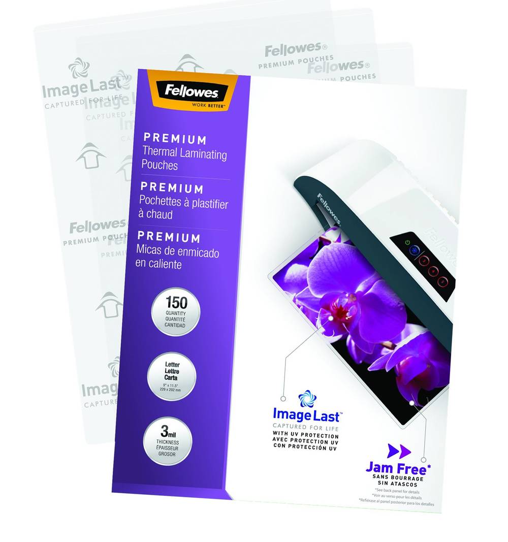 Fellowes Image Last Premium Thermal Laminating Pouches, 9 In x 11.5 In (25 ct)