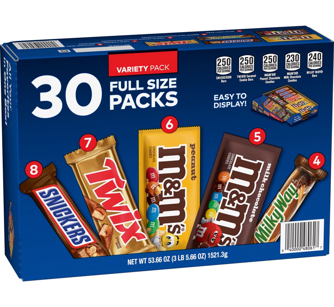 Mars Chocolates Variety pack (53.66 oz, 30 ct)