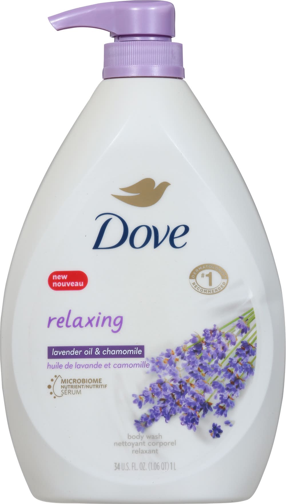 Dove Nourishing Relaxing Body Wash, Lavender Oil-Chamomile (34 fl oz)
