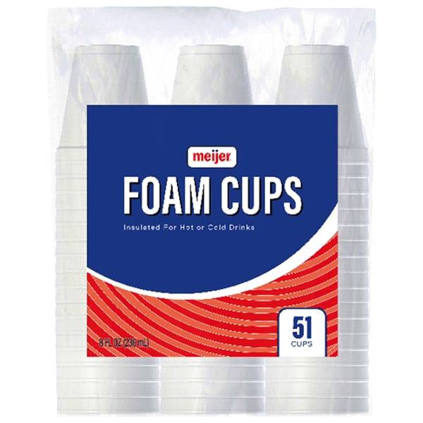Meijer 8.5oz Insulated Foam Cups (51 ct)
