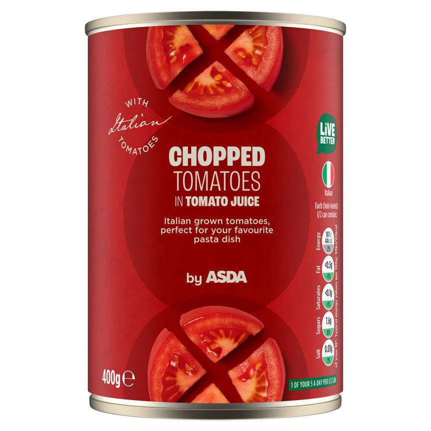 ASDA Chopped Tomatoes in Juice (400g)